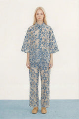 Lace Shirt & Wide Troussers