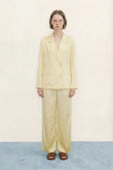 Yellow Fluid Blazer & Pants