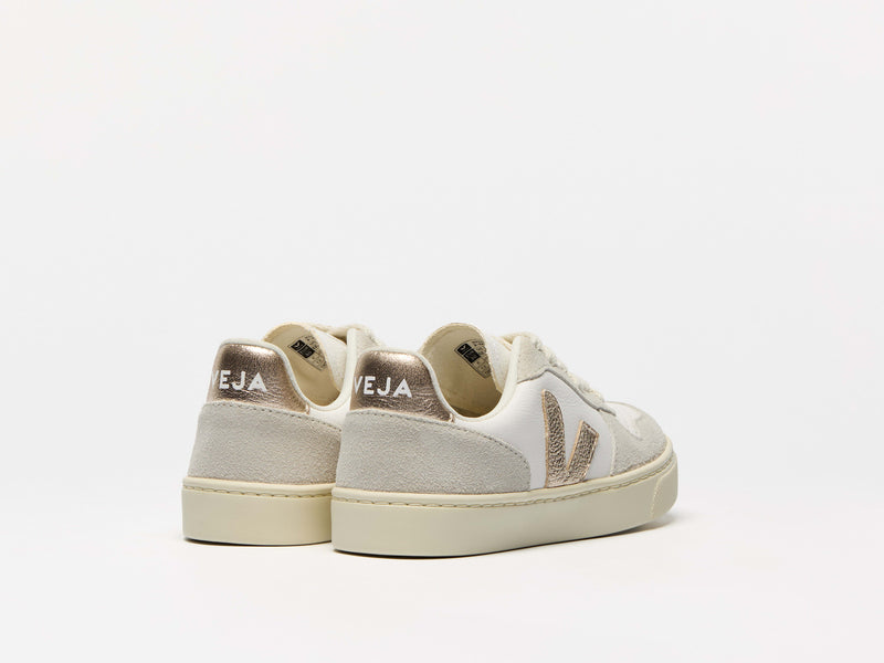 V-10 LEATHER WHITE PLATINE NATURAL