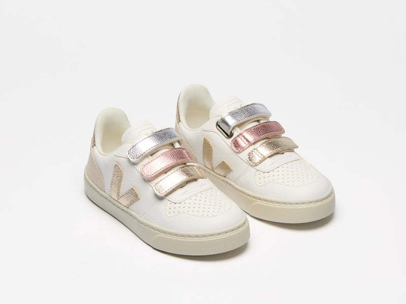 V-10 LEATHER MULTICO WHITE SHINY
