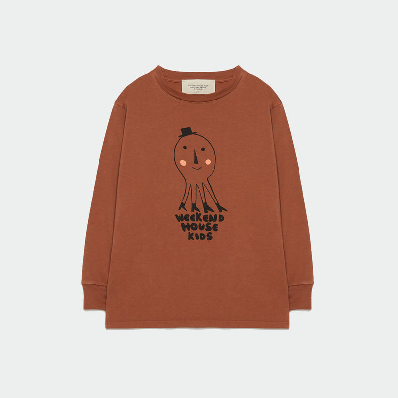 Brown Octopus l/s t-shirt
