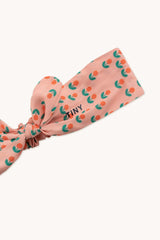 PEONIES KNOTTED HEADBAND papaya