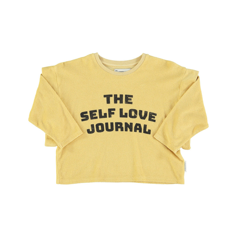 longsleeve | pastel yellow w/ "self love journal" print