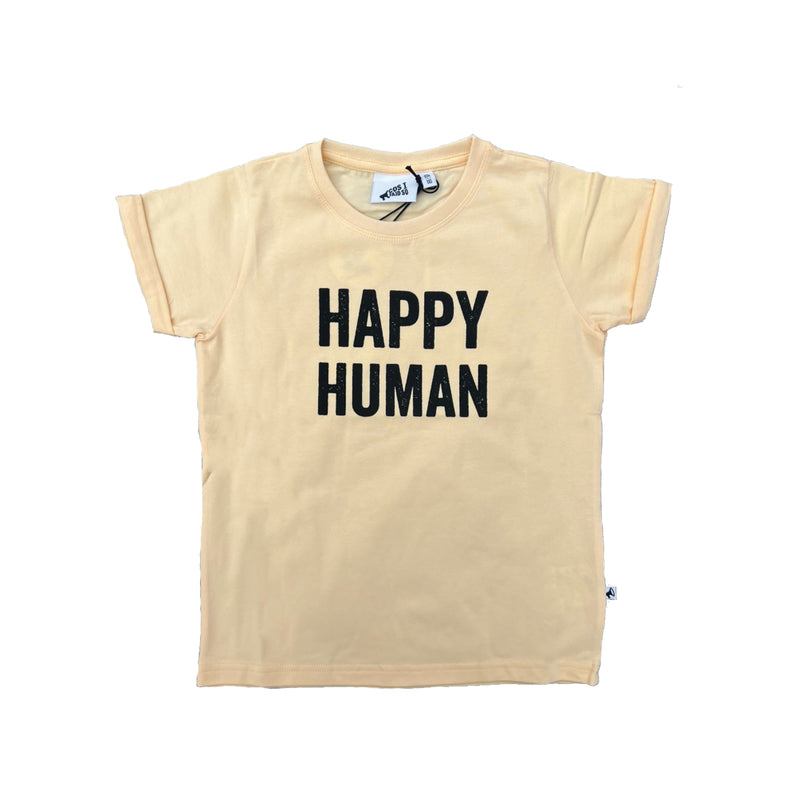 APRICOT HAPPY HUMAN T-SHIRT