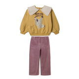 CORN SYCAMORE SWEATSHIRT & ORCHID TULIP TROUSERS "Outfit set"
