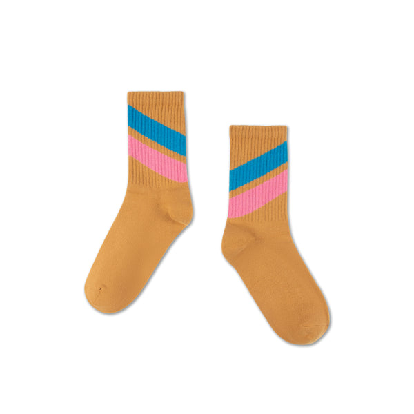 Powder stripe sporty socks