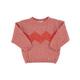 knitted sweater | pink & orange w/ lurex