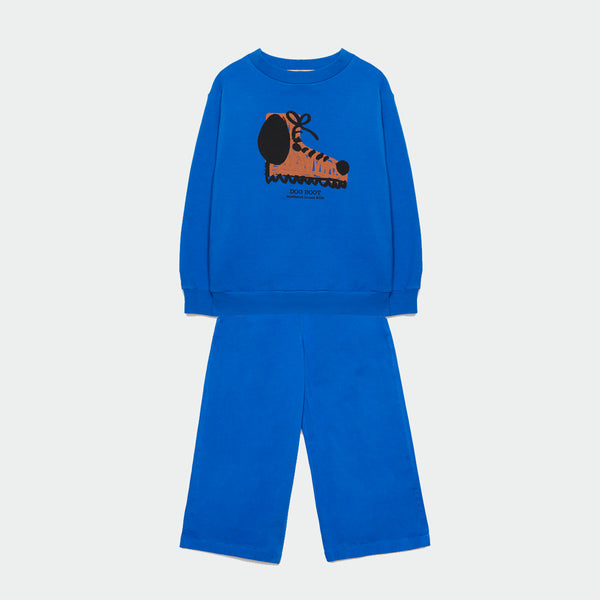 Dog boots sweatshirt & Blue canvas pants "Outfit set"