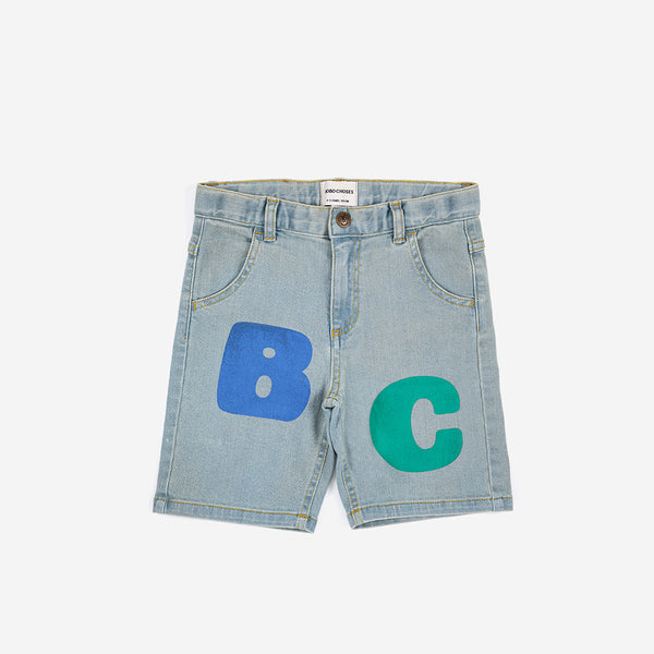 Bobo Choses color block denim bermuda shorts
