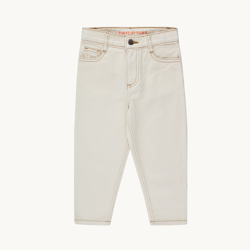 SOLID BAGGY JEANS light cream