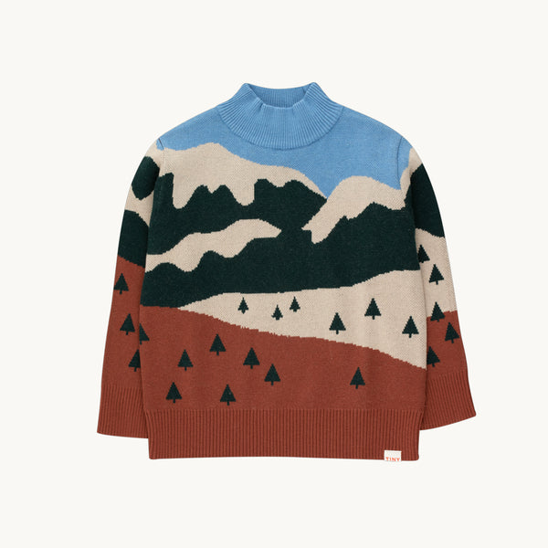 LANDSCAPE MOCKNECK SWEATER multicolor