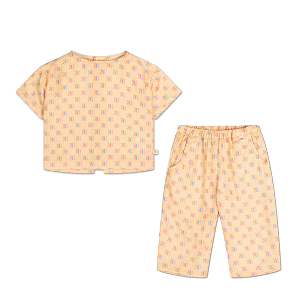 Butterfly R woven top & pants "Outfit set"