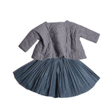 ELLSWORTH TUFTED BOX FIT TUNIC & CRUSH PLEATED TWIRL SKIRT "Outfit Set"