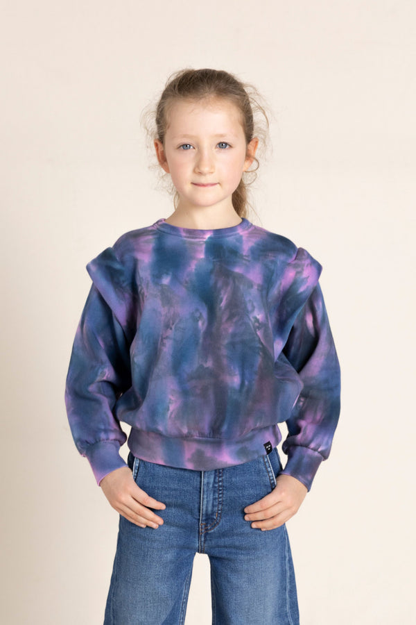 Dark Purple Tie and Dye - Rounded Effect Sweater