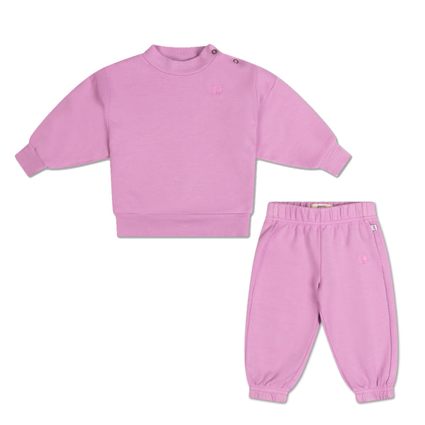 Soft violet crewneck sweater & sweatpants "Outfit set"
