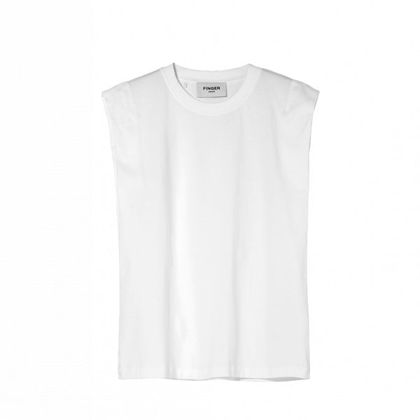 White - Sleeveless T Shirt