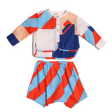 SEDONA MIX BABY CLASSIC PATCHWORK HENLEY & WAZE MIX DHOTI BLOOMERS "Outfit set"