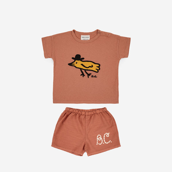 Mr Birdie T-shirt & B.C Sail Rope woven shorts "Outfit set"