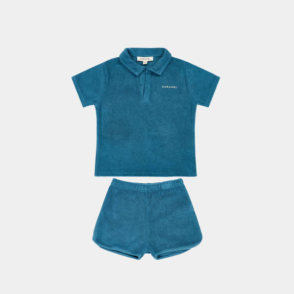 OCEAN BLUE BABY TOP & SHORT "Outfit set"