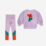 Sea Flower sweatshirt & Color Block leggings "Outfit set"