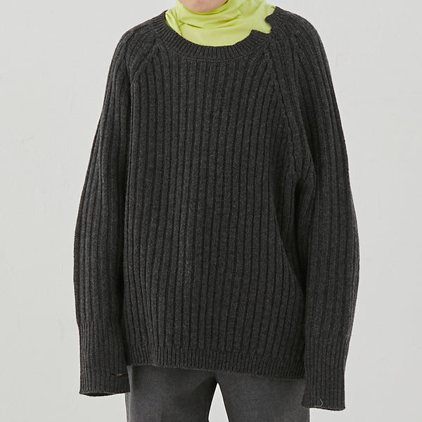 Charcoal merino command sweater