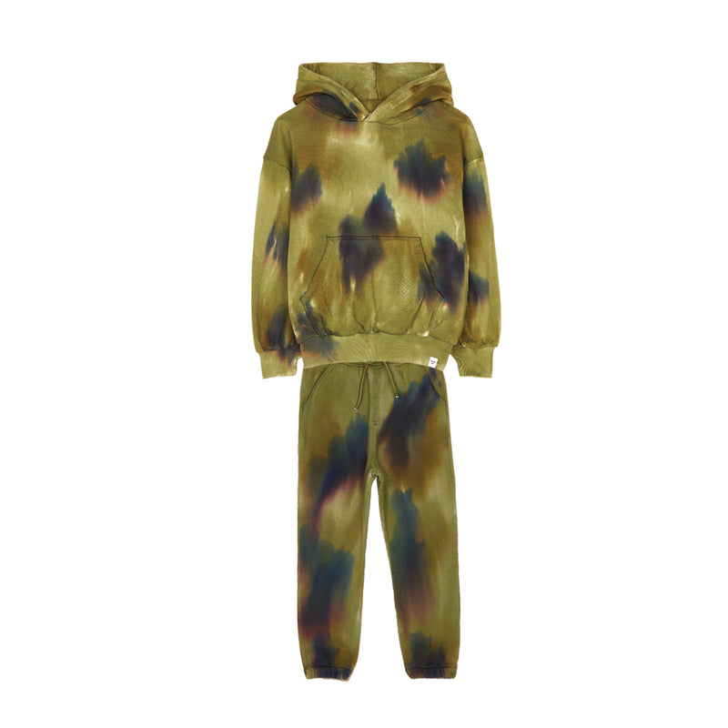 Dark Olive Tie and Dye-Hoodie & Sweatpants “Outfit set”