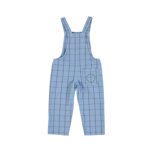 dungaree (blue checkered w/"born to rock" print)