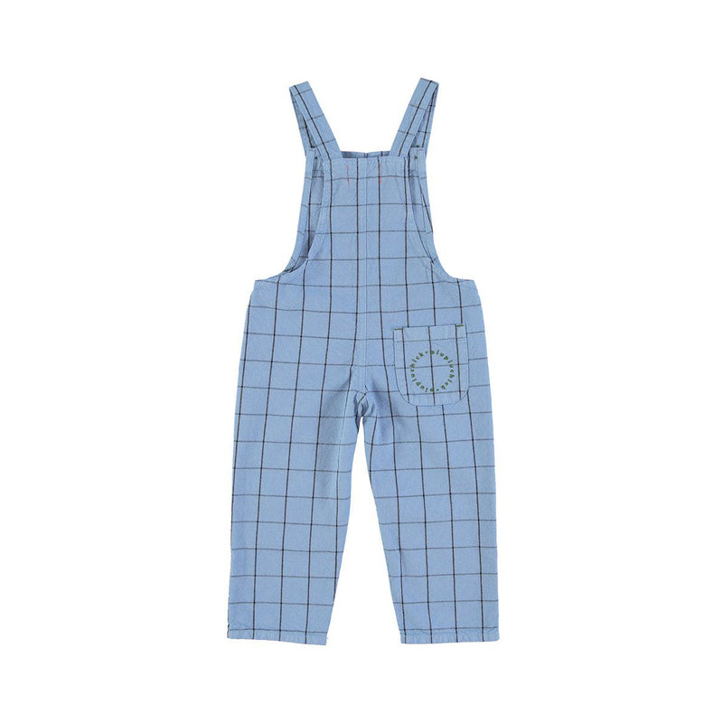 dungaree (blue checkered w/"born to rock" print)