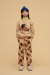 Soft brown Dog boots sweatshirt & Dog boots sweat pants "Outfit Set"