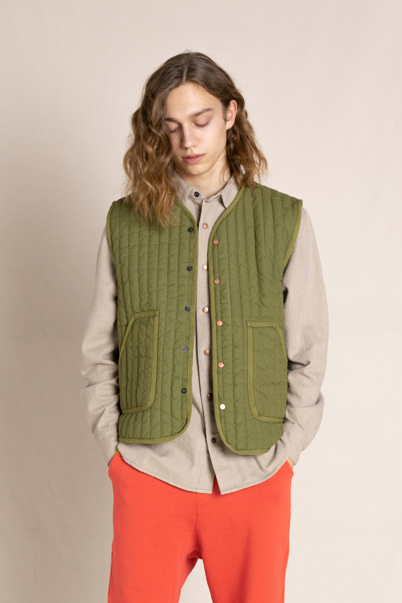 MISO Olive Quilted vest