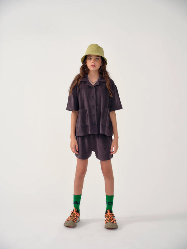 Asphalt Towelling Boxy Shirt and shorts "Outfit set"