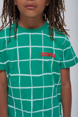 Kelly Green Grid T-shirt & Short "Outfit set"