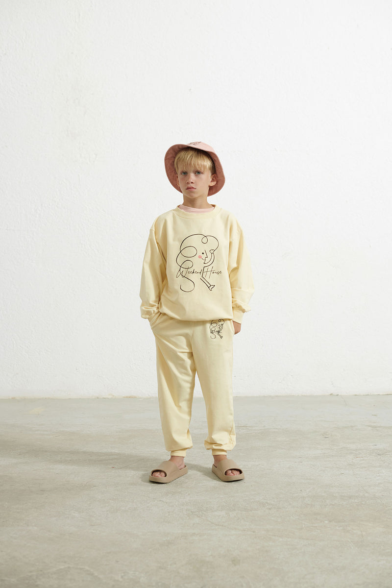 Cream Weekend Kid sweatshirt & pants "Outfit set"