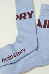 Dusty Blue Knit Socks